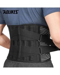 AOLIKES Lower Back Brace with 6 Stays Anti-skid Orthopedic lumbar Support Breathable Waist Support Belt for Gym Pain Relief