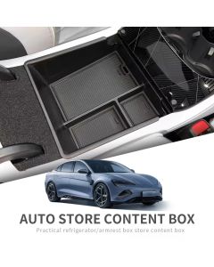 for BYD Seal EV Center Console Armrest Storage Box Central Tray Organizer Accessories Tidying Black