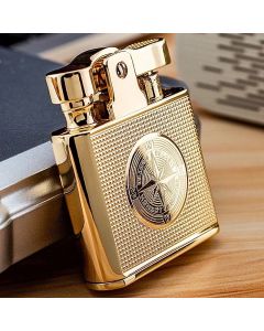 New Windproof Retro Brass Cigar Lighter Cigar Lighter Men Smoking Accessories Gadget Metal Luxury Kerosene Lighter Waterproof