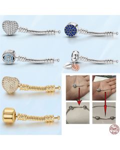 HOT SALE 925 Sterling Silver Bracelet extender Fit Original Charm Beads Bracelets Lengthen Lady Jewelry Making 3.5cm And 4cm