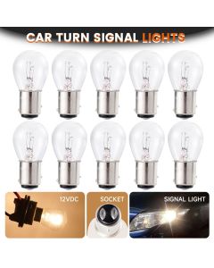 10pcs 1157 BAY15D LED Turn Singal Light Car Boat Reverse Brake Backup Lamp Tail Light Transparent Light Bulb DC12V Accessories