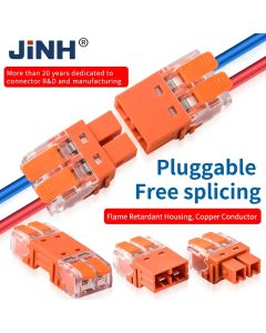 JINH 10Pcs CMK 64 Quick Lever Wire Connectors 2/3 In and 2/3 Out for Compact Plug Male Female Terminals Universal Blocks