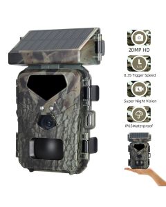 20MP HD 1080P Wildlife Solar Endurance Camera Trail Camera Night Vision 0.2s Motion Activated Waterproof Garden Wildlife Trap