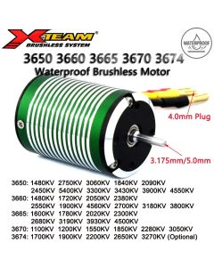 X-Team RC Car Motor 3650 3660 3665 3670 3674 Waterproof Brushless Motor for 1/8 1/10 2S 3S RC Car Drift Racing Off-Road Boat