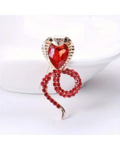 Women's Retro Personalised Fashion Zodiac Rhinestone Cobra Brooch Party Party Dress Suit Dress Pin