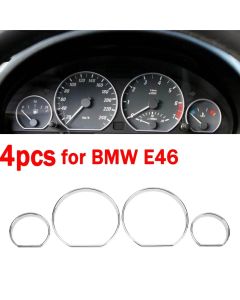 1Set Auto Dashboard Decoration Frame For BMW E46 Accessories Car Speedometer Circle Styling Cover Dash Dial Rings Bezel
