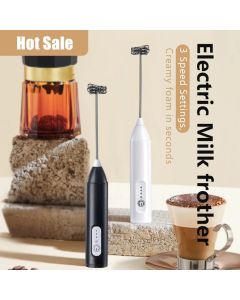 Electric Milk Foamer Blender Stainless Steel Handheld Milk Frother Wireless Coffee Whisk Mixer Egg Beater Tools For Kitchen