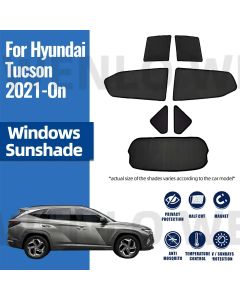 For Hyundai Tucson NX4 2021 2022 2023 Car Sunshade Front Windshield Magnetic Mesh Curtain Rear Side Window Sun Visor Shade