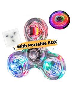 LED light Fidget Spinner Luminous Finger Stress Relief Toys Hand Top Spinners Glow in Dark Light Birthday Christmas Gift