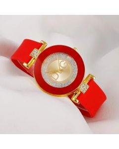 Luxury TOP DQG Brand Ladies Watch Red Silicone Diamond Men Digital Quartz Wrist Watches For Women Montre Femme Dropshipping Gift