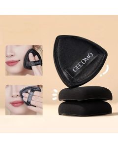 GECOMO Soft Triangular Black Powder Puff Wet And Dry Dual-use Concealer Makeup Cushion