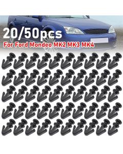20/50Pcs For Ford Mondeo MK2 MK3 MK4 Lower Weatherstrip Door Rubber Seal Gasket Sill Clips Sealing Strip Retainer Rivet Fastener