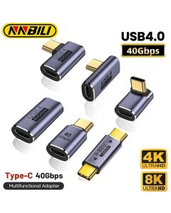 NNBILI USB4.0 40Gbps OTG C-type Adapter 100W 5A USB C to Type C Fast Charging Converter USB C Data Adapter For Macbook 8K60HZ