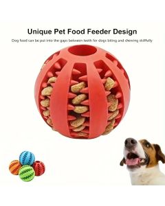 Dog Toy Ball, Nontoxic Bite Resistant Toy Ball for Pet Dogs Puppy Cat, Dog Pet Food Treat Feeder Chew Tooth Cleaning Ball