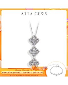 ATTAGEMS 2025 Necklaces for Women Full D Color Moissanite 925 Sterling Silver Pendant Classic Engagement Wedding Fine Jewelry