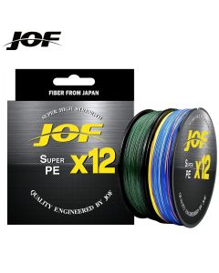 JOF X12 500M 300M Braided Fishing Line 12 Strands MultiColor Multifilament Saltwater PE Line 20 24 35 40 50 65 80LB