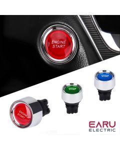 1PC Car Engine Start Ignition Switch 12V 50A 3 Pin SPST Momentary Keyless Push Button Starter Switches ON OFF For Cars Marine RV