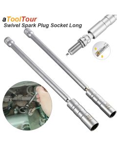 Magnetic Spark Plug Socket Key Wrench Adapter Swivel Long Extension Install Replace Repair Kit Torque Remove Removal Gap Tool