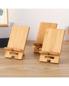 Desktop Bamboo Phone Holder Practical Wooden Smartphone Charging Stand Creative Lazy Multi-functional Stand