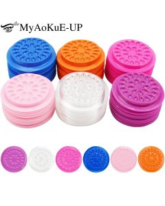20/100pcs Eyelash Glue Stand Holder Eyelash Extension Supplies Adhesive Pallet Plastic Gasket Eye Lashes Glue Pads Makeup Tool