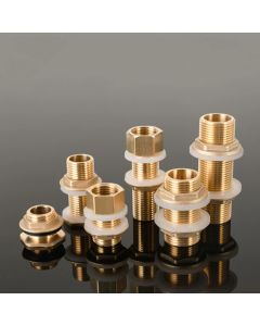 1/2" 1/4" Brass Water Tank Connector Silicone Gasket Copper Pipe Fish Tank Coupling Joint Garden Irrigation Pipe Hose Adapter