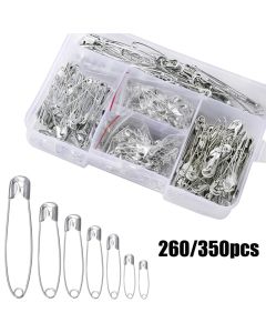 260Pcs safety pin, different sizes to meet a variety of needs, silver safety pin, sharp clothes safety pin, sewing kit