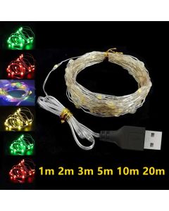 20m USB LED String Lights Fairy String Lights Warm White LED String Lights for Christmas Wedding Party Home Holiday Decoration