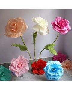 30CM Giant PE Foam Rose Simulation Flowers Branch Wedding Backdrop Decoration Peony Garden Wall Road Cited Stage Party Supply