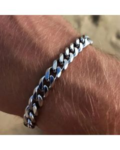 3/5/7mm Men Bracelets Stainless Steel Chain Bracelets Chunky Cuban Silver Color Link Chain Classic Punk Heavy Male Jewelry Gifts