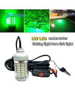 12V LED Fishing Light 100W Ip68 Lure Fish Finder Lamp 108 leds 2835SMD Attracts Prawns Squid Krill 4 Colors Underwater Lights