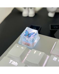 1Pcs New Best Selling Translucent Butterfly Keycaps Cross Axis Mechanical Keyboard Keycaps With Accessories R251