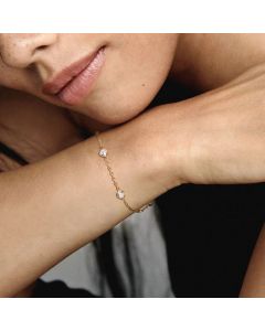 Trendy Chain Bracelets for Women Girls Lady, Stainless Steel Thin Chain Wristband Bling CZ Stone, Chic bracelet Gifts To Her