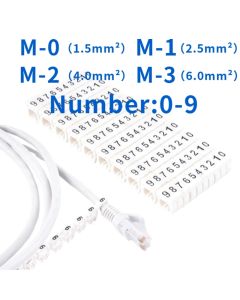 Cable Wire Marker Tag Label Network Cable for Cat5e Cat6 Type Multicolor Number Letter Tidy Marking Stuck Cord Sleeve 2-8mm