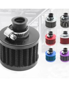 Universal 12mm Car Air Filter Vent Crankcase Breather Filter Valve Stem Covers Mini Air Breather Cold Air Intake