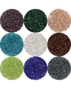 430-2100pcs 2.5mm Louleur Silver Color Inside Seed Beads Tube Shape Czech Glass Bead for Jewelry Making Bags Clothing Sewing DIY