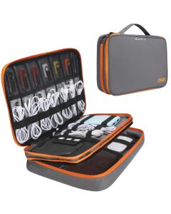 Portable Electronic Accessories Travel case,Cable Organizer Bag Gadget Carry Bag for iPad,Cables,Power,USB Flash Drive, Charger