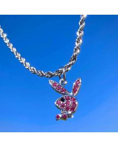2022 New Fashion Net Red Zircon Rabbit Ladies Necklace Hip Hop Rock Pendant Necklace White Rabbit Clavicle Chain Jewelry Girl