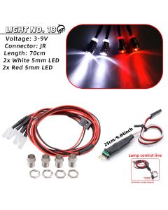 3/5mm RC Car Lamp Kit Universal LED Color Decorative Light Switch for 1/8 1/10 1/12 1/24 Axial SCX10 Trx4 Tamiya Crawler Truck
