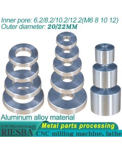 diameter20 / 22MM Bushing Gasket M6 M8 M10 M12 flat washer Metal shaft sleeve  bushing round hollow no thread standoff spacer