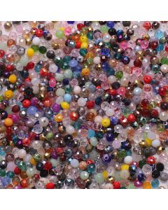 Mixed Color 2 3 4 6 8 10 12mm Faceted Rondelle Crystal Glass Round Loose Spacer Beads For DIY Making Jewelry Accessories
