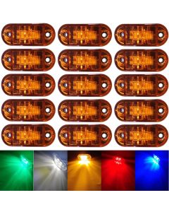 20/10PCS12V 24V LED Side Marker Lights Front Rear Clearance Indicator Lamp Truck Accessorie for Scania Trailer BUS Van Caravan