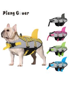 Scales Shark Swim Dog Clothes Pet Life Jacket Vest Harness Pet Swimming Summer Swimwear
