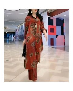 Large-size Silk Wide-Leg Pants Suit Women's Spring/Summer 2023 New Exotic Mmulberry Silk Fashion Temperament Slim Two-Piece Suit