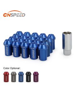 20pcs New Alloy Aluminum 7075-t6 19HEX Rays Wheel Nuts Lug Nut M12x1.5 Length 42mm With 7 Side Lock Nuts Anti Theft Security Key