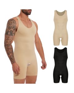 Sleeveless Bodysuit Men Full Body Shaper Compression Undershirt New Shapewear Tummy Control Faja Para Hombres Slimming Vest
