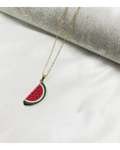 Stainless steel watermelon necklace watermelon earrings European and American popular jewelry Islamic jewelry Middle Eastern