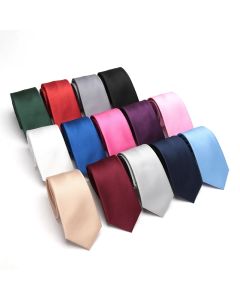 Men's Business Jacquard Slim Tie, British Classic Solid Color Tie,Casual Wedding Accessories