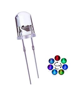 50pcs 5mm Multicolor Slow/Fast Flashing LED Diode Blinking Light Emitting Diodes 2 Pins Clear Round Lens Electronic Components
