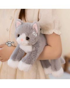 53CM Cute Simulated Cat Doll Plush Toy Stuffed Soft Animal Plush white Gray Kitten Pillow Kids Girls Birthday Gift Pet Toys Deco