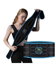 EMS Abdominal Toning Belt Electric Muscle Stimulation Muscle Toner Portable Fitness Massager Waist Trainer Body Slimming Shaping